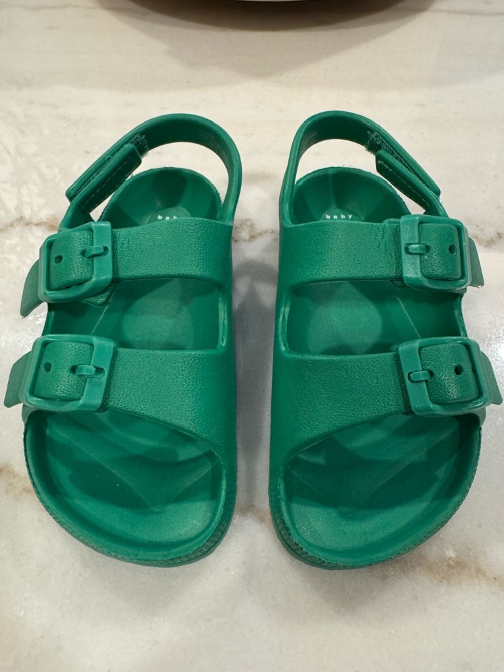 GAP Baby Toddler Green Double Buckle Sandals Size 7-8